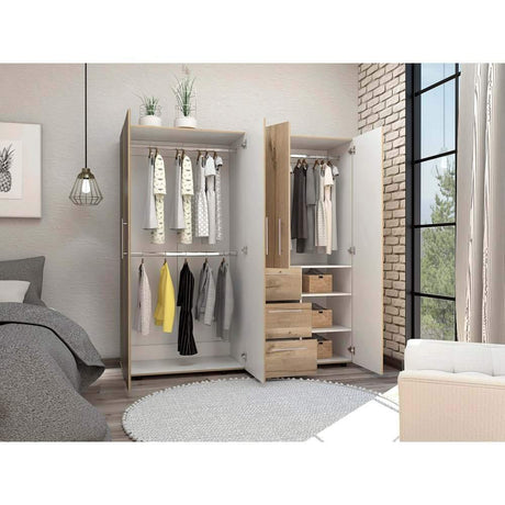 Closet Harlem Duna 180 cm con Cuatro Puertas y Tres Cajones - Closets | Bylmo