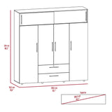 Closet Hogar Basic Duna 200 cm con Dos Cajones y Colgadero de Ropa - Closets | Bylmo