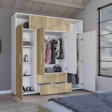 Closet Hogar Basic Duna 200 cm con Dos Cajones y Colgadero de Ropa - Closets | Bylmo