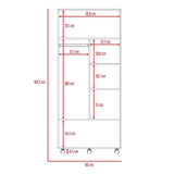 Closet Iko Rovere 80x182.5cm sin Cajones con 2 Entrepaños - Closets | Bylmo