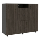 Closet Letna Coñac 140 cm con Tres Puertas y Dos Cajones - Closets | Bylmo