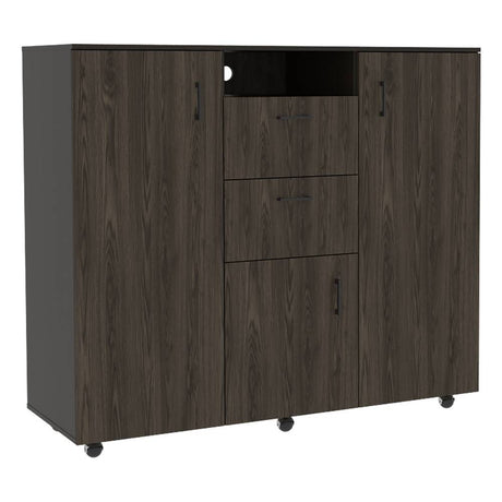 Closet Letna Coñac 140 cm con Tres Puertas y Dos Cajones - Closets | Bylmo