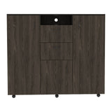 Closet Letna Coñac 140 cm con Tres Puertas y Dos Cajones - Closets | Bylmo