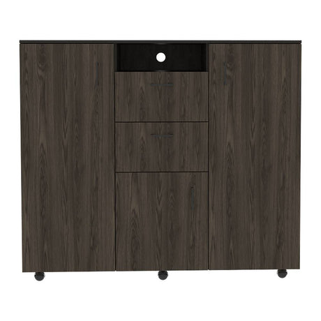 Closet Letna Coñac 140 cm con Tres Puertas y Dos Cajones - Closets | Bylmo