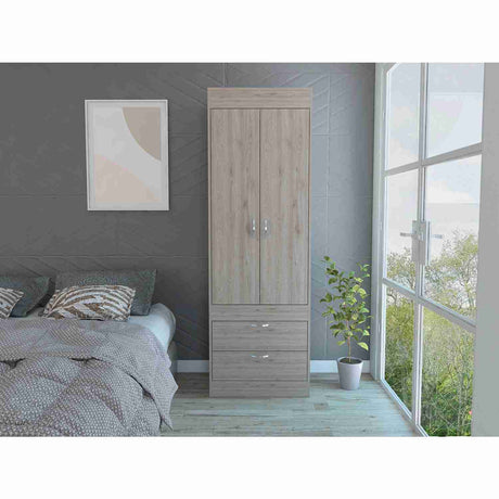 Closet Lisboa Ceniza 59x179cm con 2 Cajones sin Entrepaños - Closets | Bylmo
