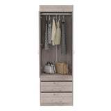 Closet Lisboa Ceniza 59x179cm con 2 Cajones sin Entrepaños - Closets | Bylmo