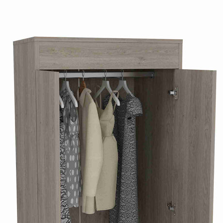 Closet Lisboa Ceniza 59x179cm con 2 Cajones sin Entrepaños - Closets | Bylmo