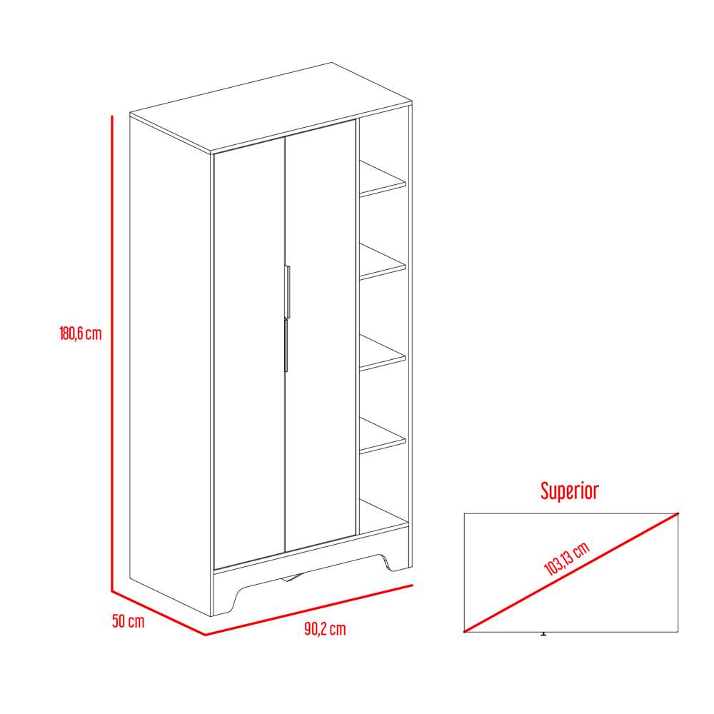 Closet Logan Duna 90 cm con Dos Puertas - Closets | Bylmo