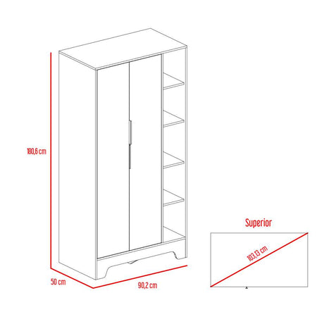 Closet Logan Duna 90 cm con Dos Puertas - Closets | Bylmo