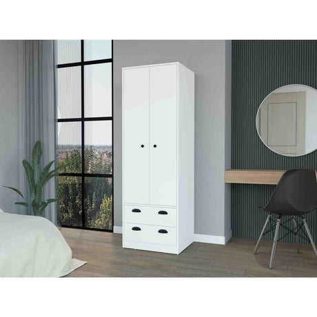 Closet Blanco 59x179cm con 2 Cajones sin Entrepaños - Closets | Bylmo