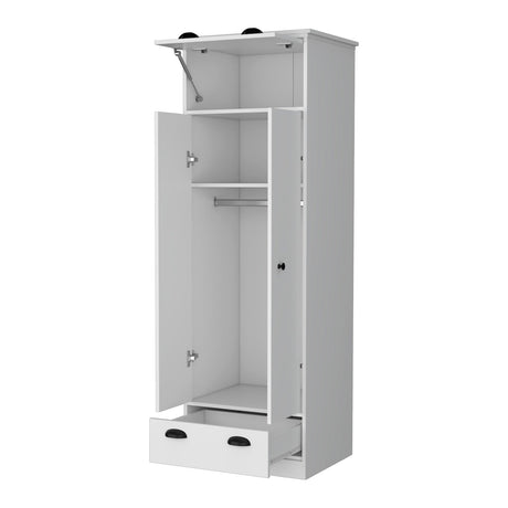 Closet Blanco 59x179cm con 2 Cajones con 1 Entrepaños - Closets | Bylmo