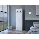 Closet Blanco 59x179cm con 2 Cajones con 1 Entrepaños - Closets | Bylmo