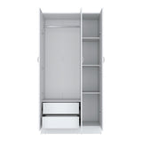 Closet Luna Blanco 90 cm con Tres Puertas y Dos Cajones - Closets | Bylmo