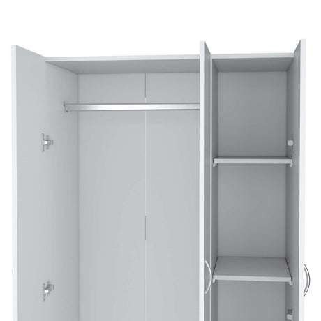 Closet Luna Blanco 90 cm con Tres Puertas y Dos Cajones - Closets | Bylmo