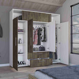 Closet Luque Bellota 200 cm Con Dos Cajones y Colgadero de Ropa - Closets | Bylmo