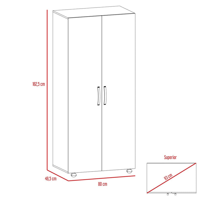 Closet Madrid Wengue 80 cm con Dos Puertas