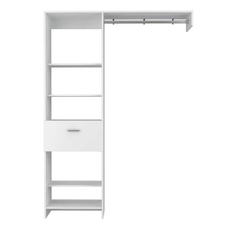 Closet Manchester Blanco 150x210cm con 1 Cajones con 3 Entrepaños - Closets | Bylmo