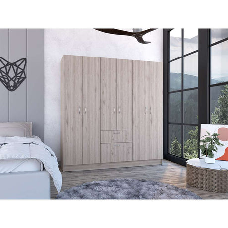 Closet Mitú Ceniza 162 cm con Siete Puertas y un Cajón - Closets | Bylmo