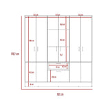 Closet Mitú Ceniza 162 cm con Siete Puertas y un Cajón - Closets | Bylmo