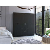 Closet Mitú Wengue 162 cm con Siete Puertas y un Cajón - Closets | Bylmo