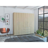 Closet Serrat Rovere 200 cm con Cinco Puertas y Tres Cajones - Closets | Bylmo