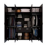 Closet Sevilla Wengue 190.1x200.3cm con 2 Cajones con 2 Entrepaños - Closets | Bylmo