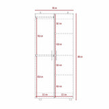 Closet Tera Bardolino 80x180cm sin Cajones con 3 Entrepaños - Closets | Bylmo