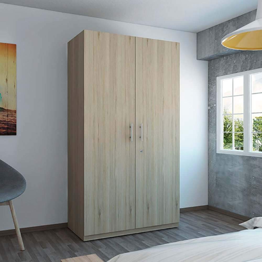 Closet Rovere y Blanco 100x185cm sin Cajones con 4 Entrepaños - Closets | Bylmo