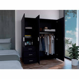Closet Verona Wengue 140 cm con Tres Cajones y Puertas - Closets | Bylmo
