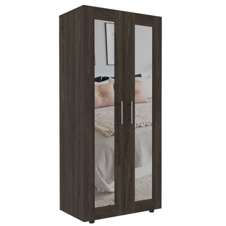 Closet Imperial Coñac 80 cm con Espejos y Dos Puertas - Closets | Bylmo