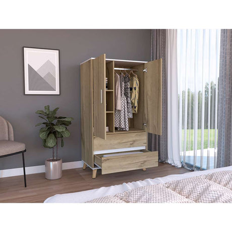 Closet Z Duna 80 cm con Dos Puertas y Dos Cajones - Closets | Bylmo