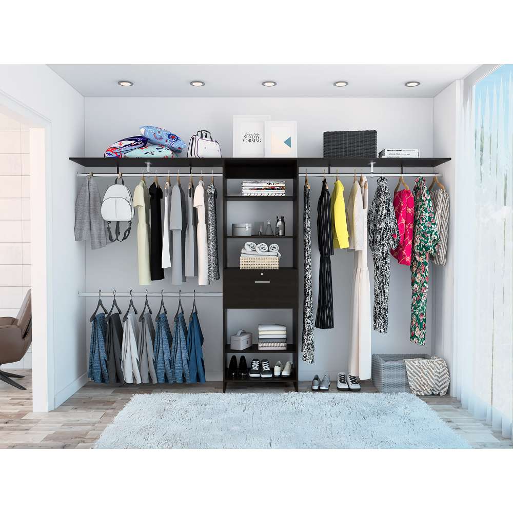 Closet Plego Wengue 300x187.6cm con 1 Cajones con 4 Entrepaños - Closets | Bylmo