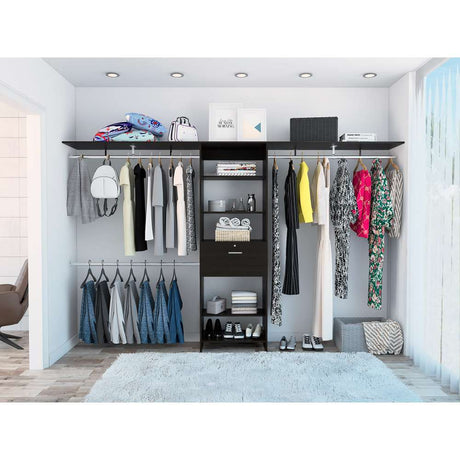 Closet Plego Wengue 300x187.6cm con 1 Cajones con 4 Entrepaños - Closets | Bylmo