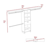 Closet Plego Wengue 300x187.6cm con 1 Cajones con 4 Entrepaños - Closets | Bylmo