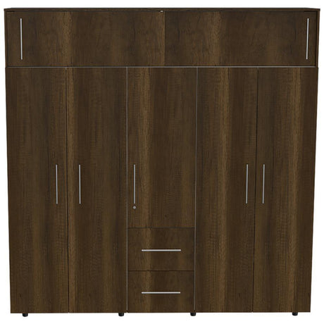 Closet Bigaf Caramelo 200 cm con Siete Puertas y Tres Cajones - Closets | Bylmo
