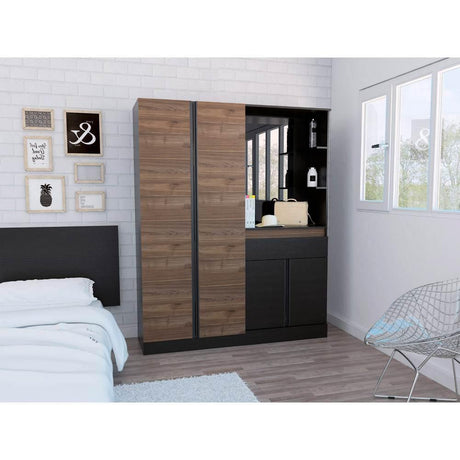 Closet Kamelot Gales 150 cm con Espejo,Cuatro Puertas y Un Cajón - Closets | Bylmo