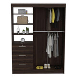 Closet Kenya Habano 150 cm con Dos Puertas y Tres Cajones - Closets | Bylmo
