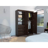 Closet Kenya Habano 150 cm con Dos Puertas y Tres Cajones - Closets | Bylmo