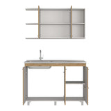 Cocina Elica Macadamia 120 cm Izquierda con Mesón