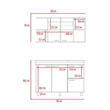 Cocina Elica Macadamia 120 cm Izquierda con Mesón