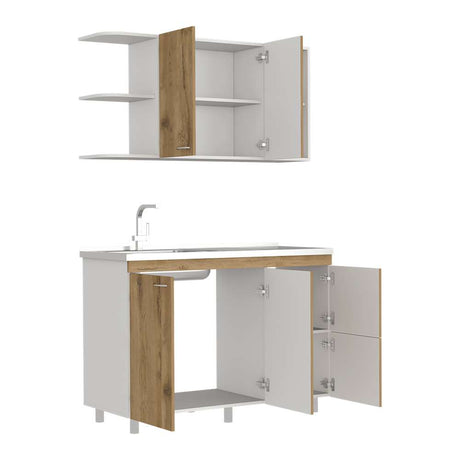 Cocina Elica Macadamia 120 cm Derecha con Mesón - Cocinas | Bylmo