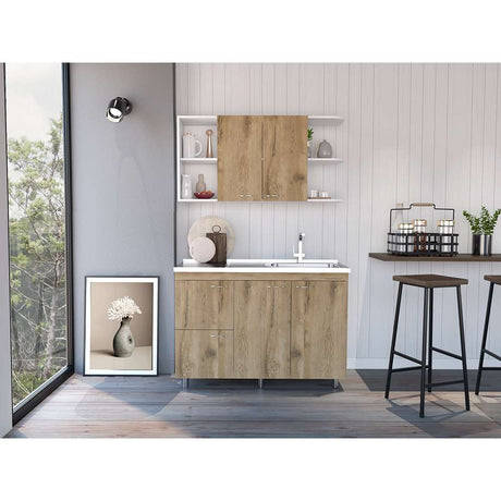 Cocina Elica Macadamia 120 cm Derecha con Mesón - Cocinas | Bylmo