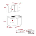 Cocina Elica Macadamia 120 cm Derecha con Mesón