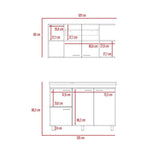 Cocina Elica Macadamia 120 cm Derecha con Mesón