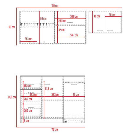 Cocina Grecia Coñac 120 cm - Cocinas | Bylmo