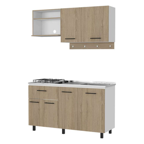 Cocina Alani Rovere 150 cm Derecha con Mesón - Cocinas | Bylmo