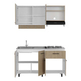 Cocina Alani Rovere 150 cm Izquierda con Mesón - Cocinas | Bylmo