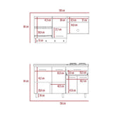 Cocina Alani Rovere 150 cm Izquierda con Mesón - Cocinas | Bylmo