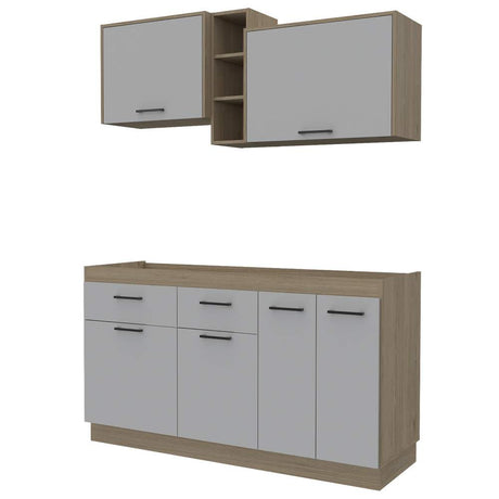 Cocina Belmira Blanco y Rovere 150 cm - Cocinas | Bylmo