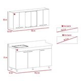 Cocina Sicilia Amareto 150 cm Izquierda con Mesón - Cocinas | Bylmo
